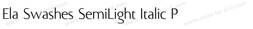 Ela Swashes SemiLight Italic PDF字体转换